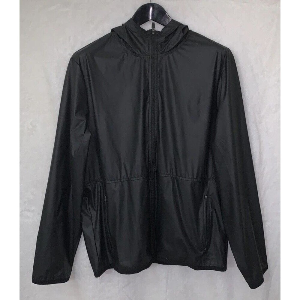 Express Men’s Hoodie Windbreaker Size Large Black New W/Tags